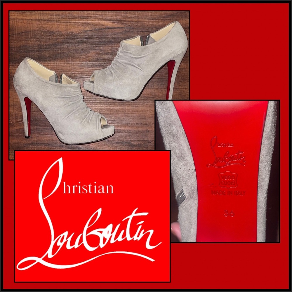 Christian Louboutin Treopli Suede Booties Size 6 (EU Size 36)